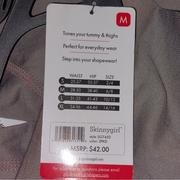 NWT Women's Skinnygirl Shaping Hi-Waist Thigh Slimmers Coffee Size M - Picture 6 of 8